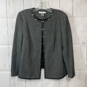 TanJay open front suit jacket